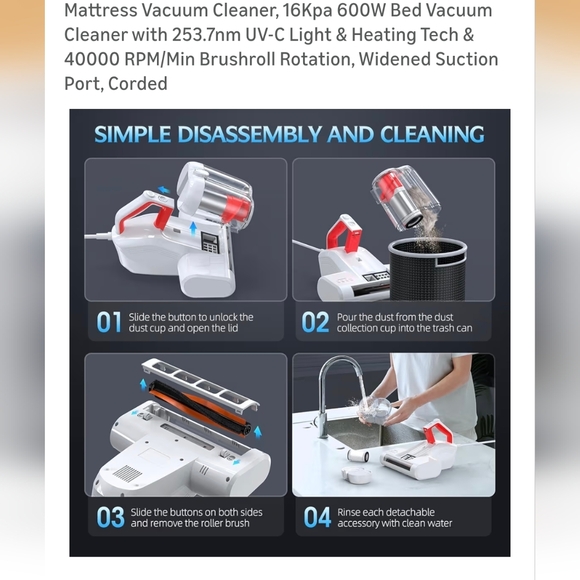 Bed Vacuum Cleaner / Ultra UVC - Picture 7 of 16